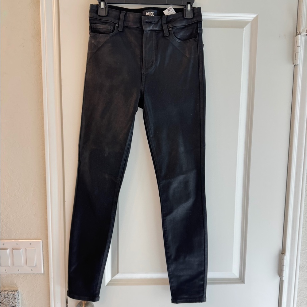 PAIGE Jet Black High Rise Muse Denim Jeans